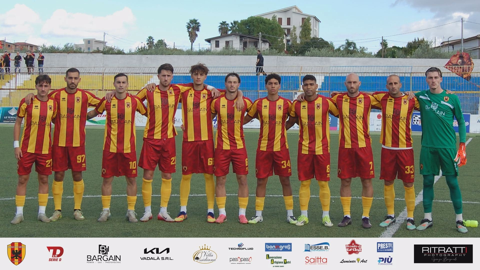 La formazione della Nuova Igea Virtus schierata sul campo prima della gara con il CastrumFavara dell’11 ottobre 2026.